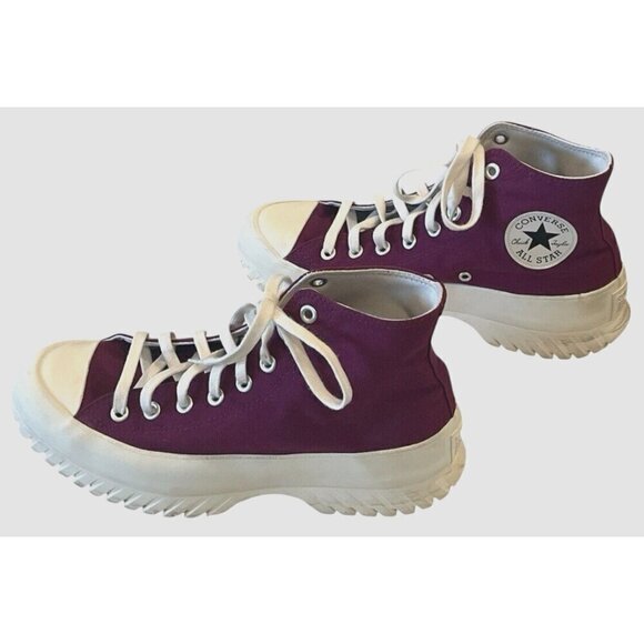 Converse CTAS Lugged 2.0 Hi Mystic Orchid Black Egret Platform Sneakers - Picture 5 of 12